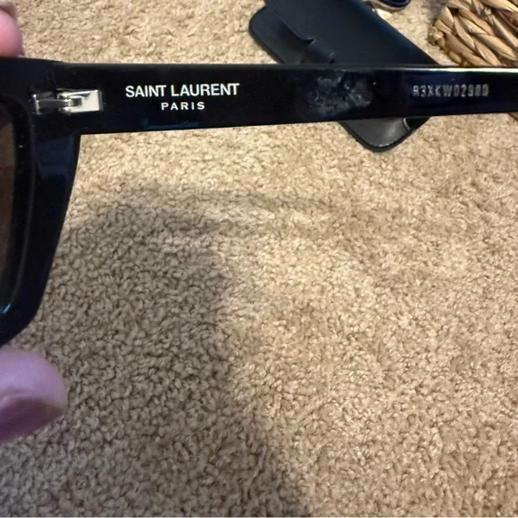 Yves Saint Lauren Mica Black Cat-Eye Sunglasses with Case - Picture 3 of 4